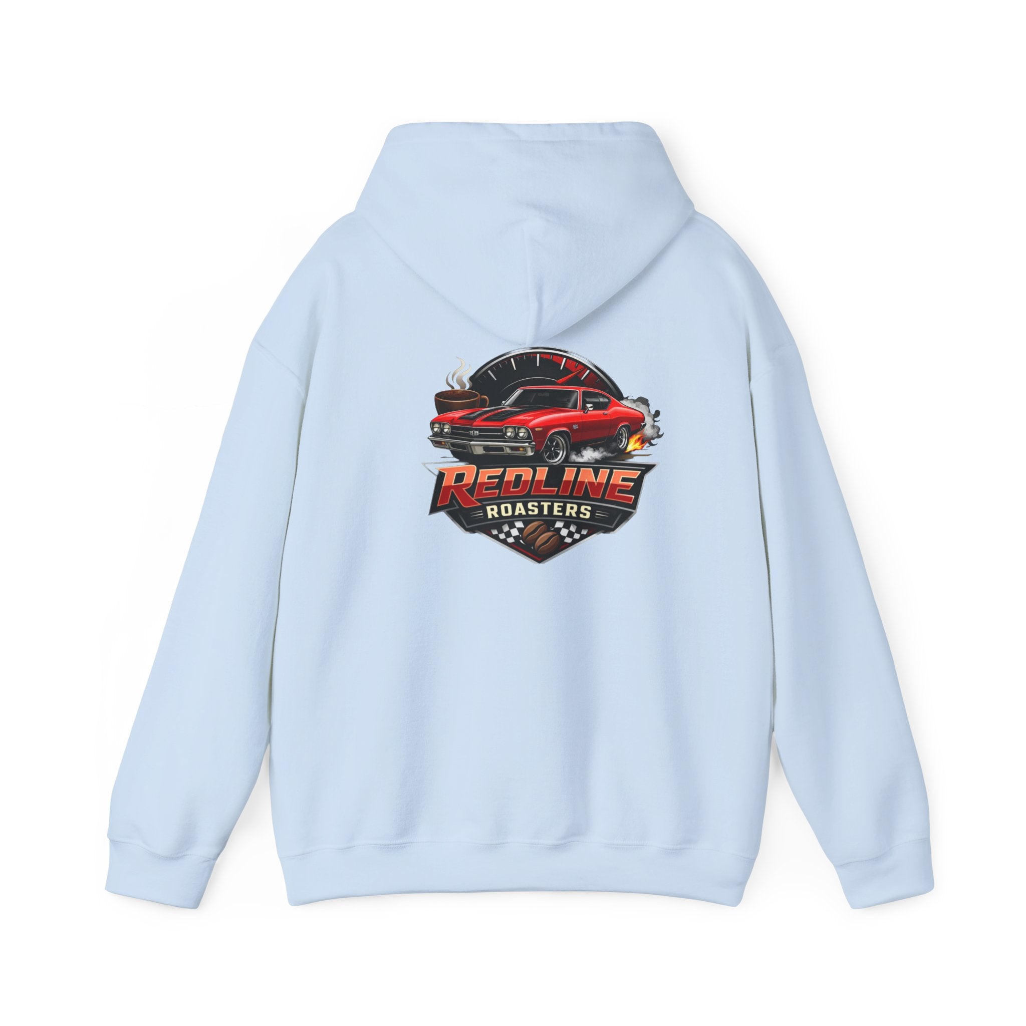 Classic Muscle Car Hoodie — 'Redline Roadsters' Vintage Car Logo Sweatshirt