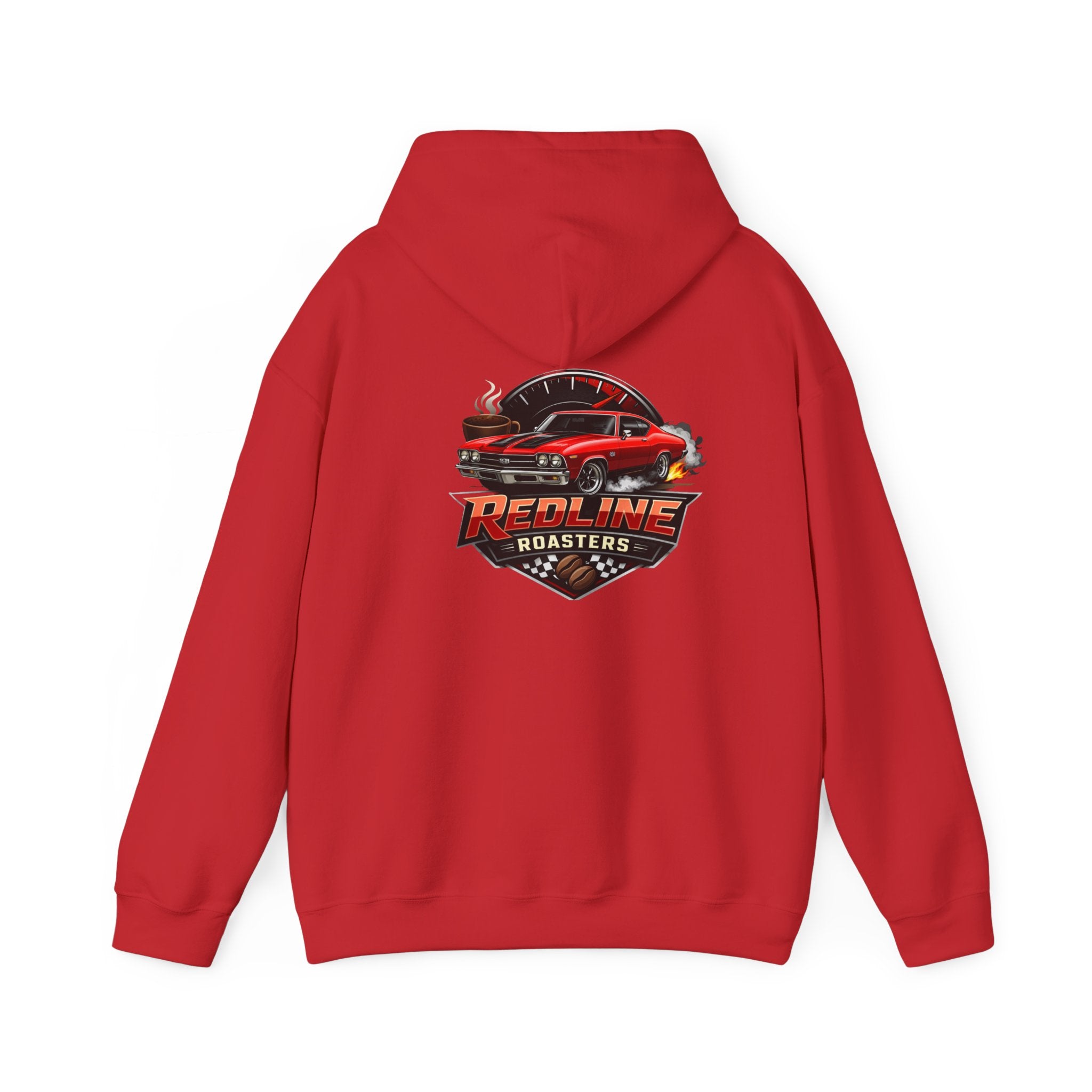 Classic Muscle Car Hoodie — 'Redline Roadsters' Vintage Car Logo Sweatshirt