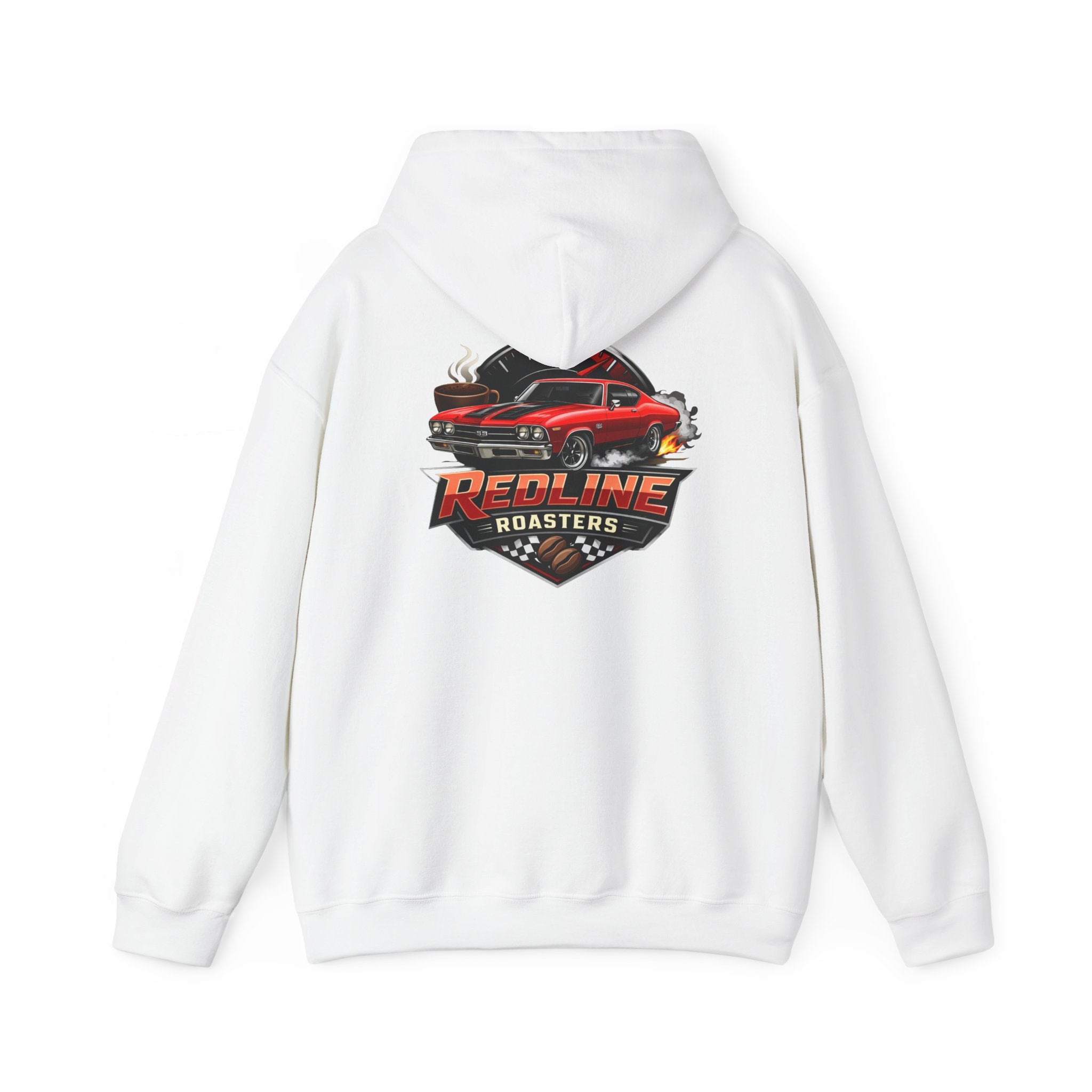 Vintage Car Hoodie — Redline Roasters Classic Hot Rod Sweatshirt