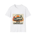 1970 Chevelle Classic Car T-Shirt — Vintage Muscle Car Sunset Design