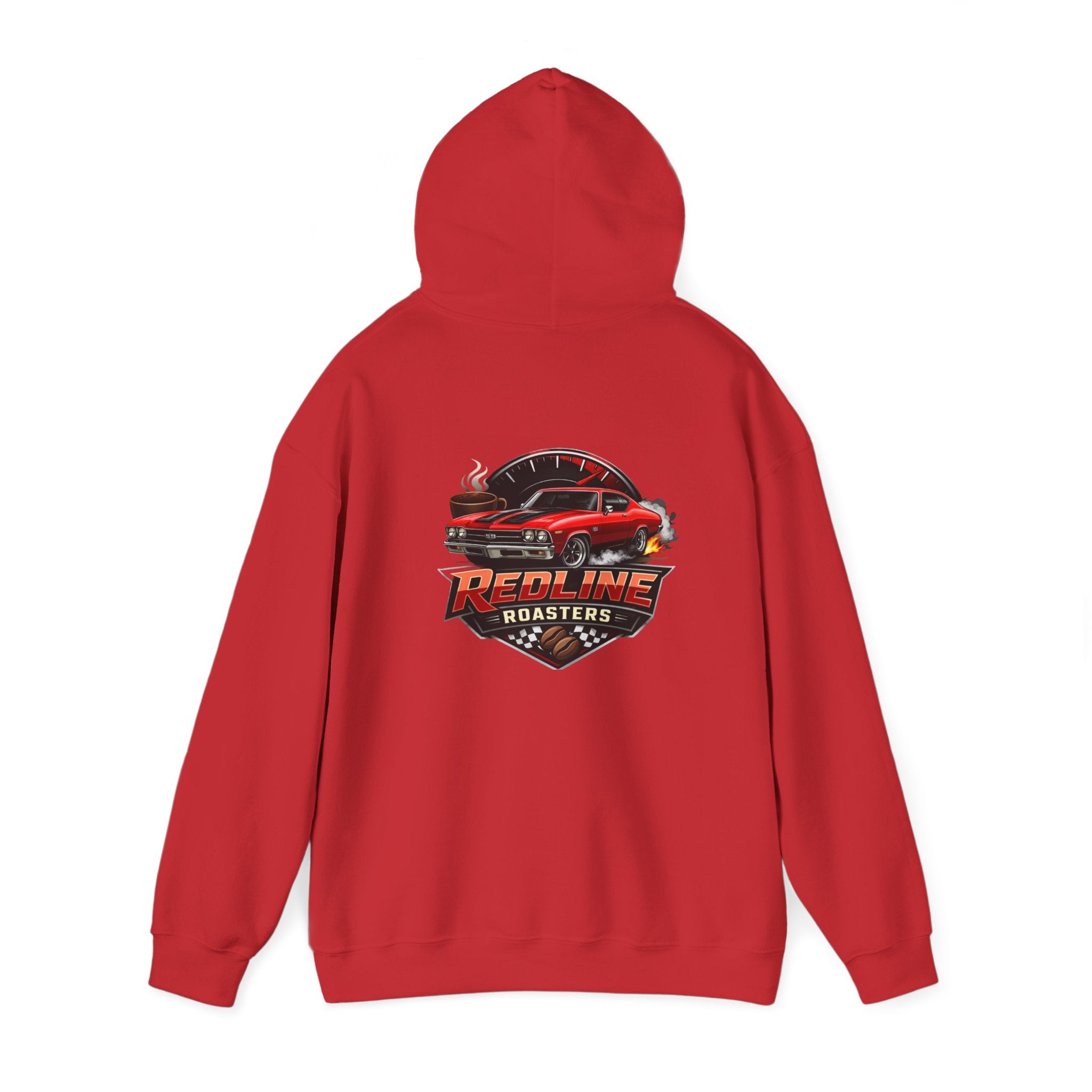 Classic Muscle Car Hoodie — 'Redline Roadsters' Vintage Car Logo Sweatshirt