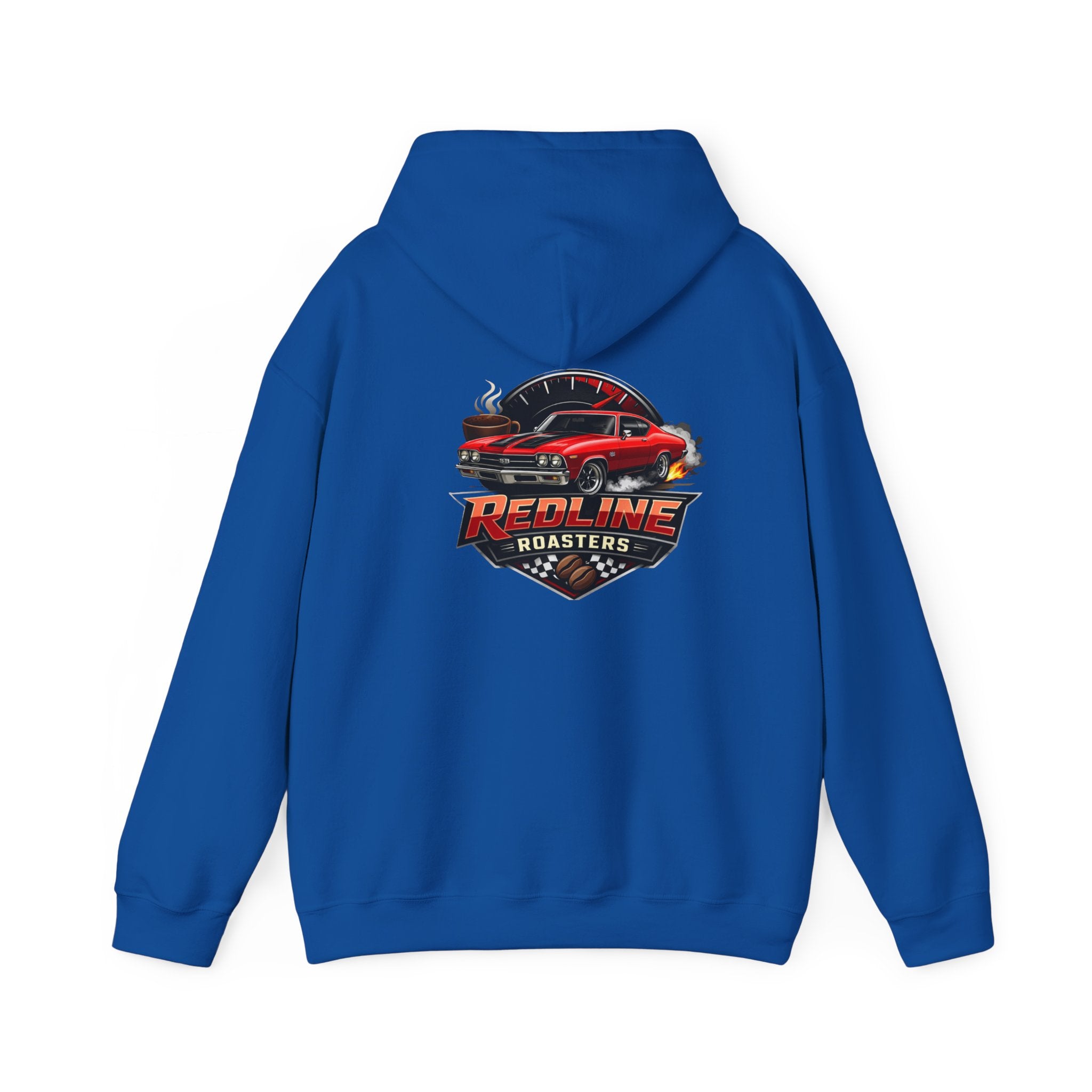 Classic Muscle Car Hoodie — 'Redline Roadsters' Vintage Car Logo Sweatshirt