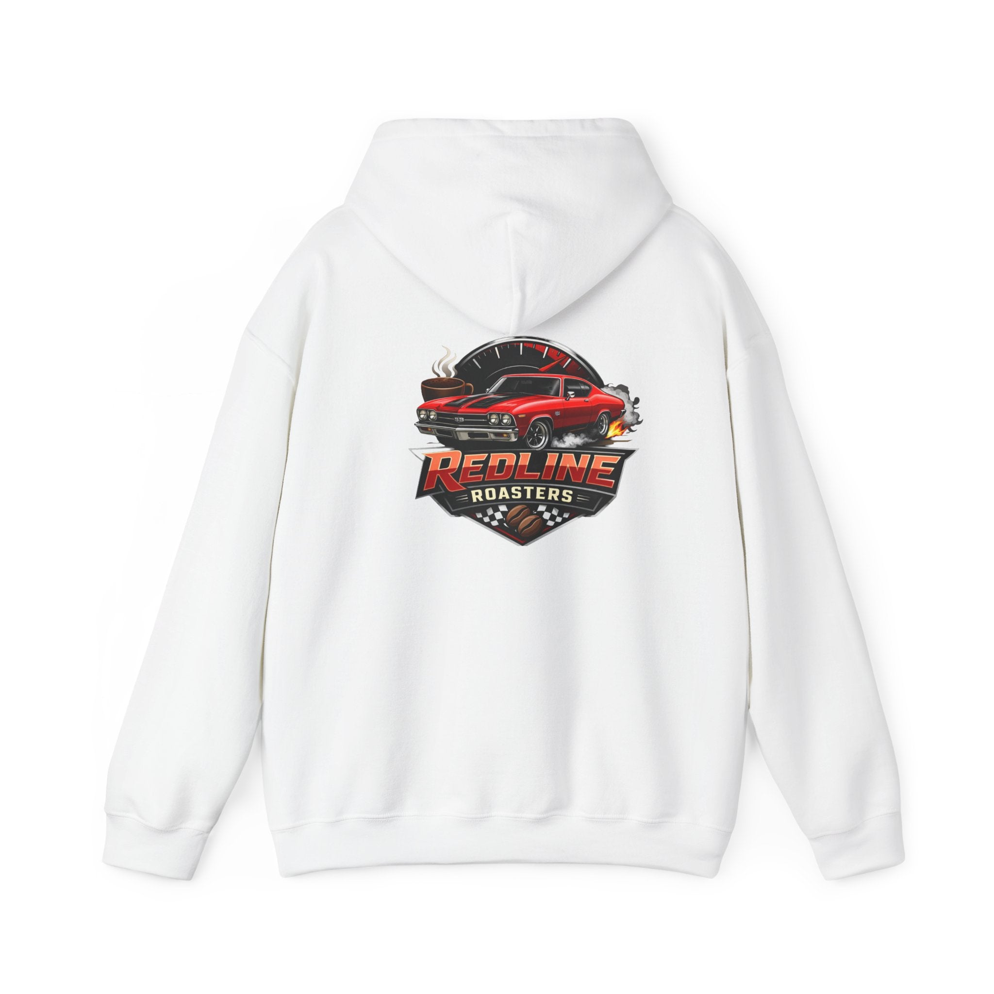 Classic Muscle Car Hoodie — 'Redline Roadsters' Vintage Car Logo Sweatshirt