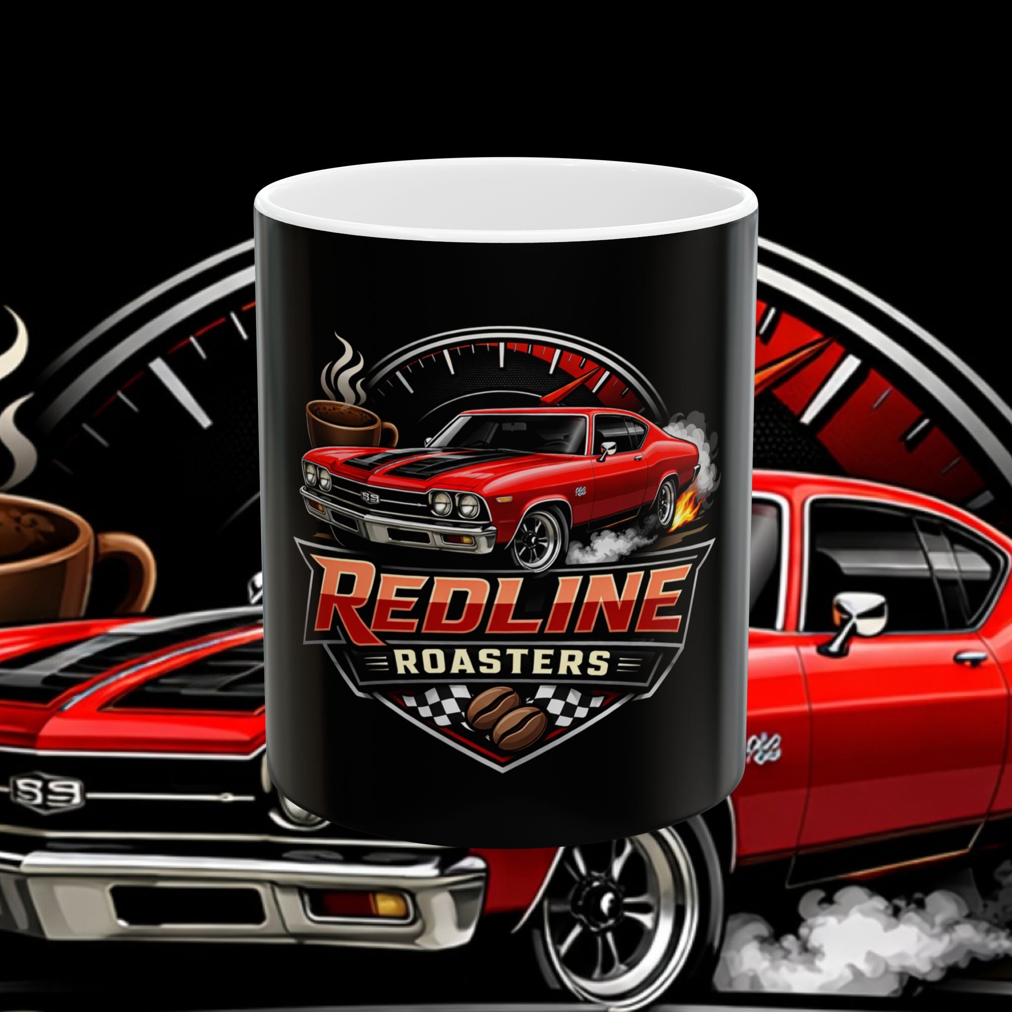 Redline Roaster Mug Black, (11oz, 15oz)