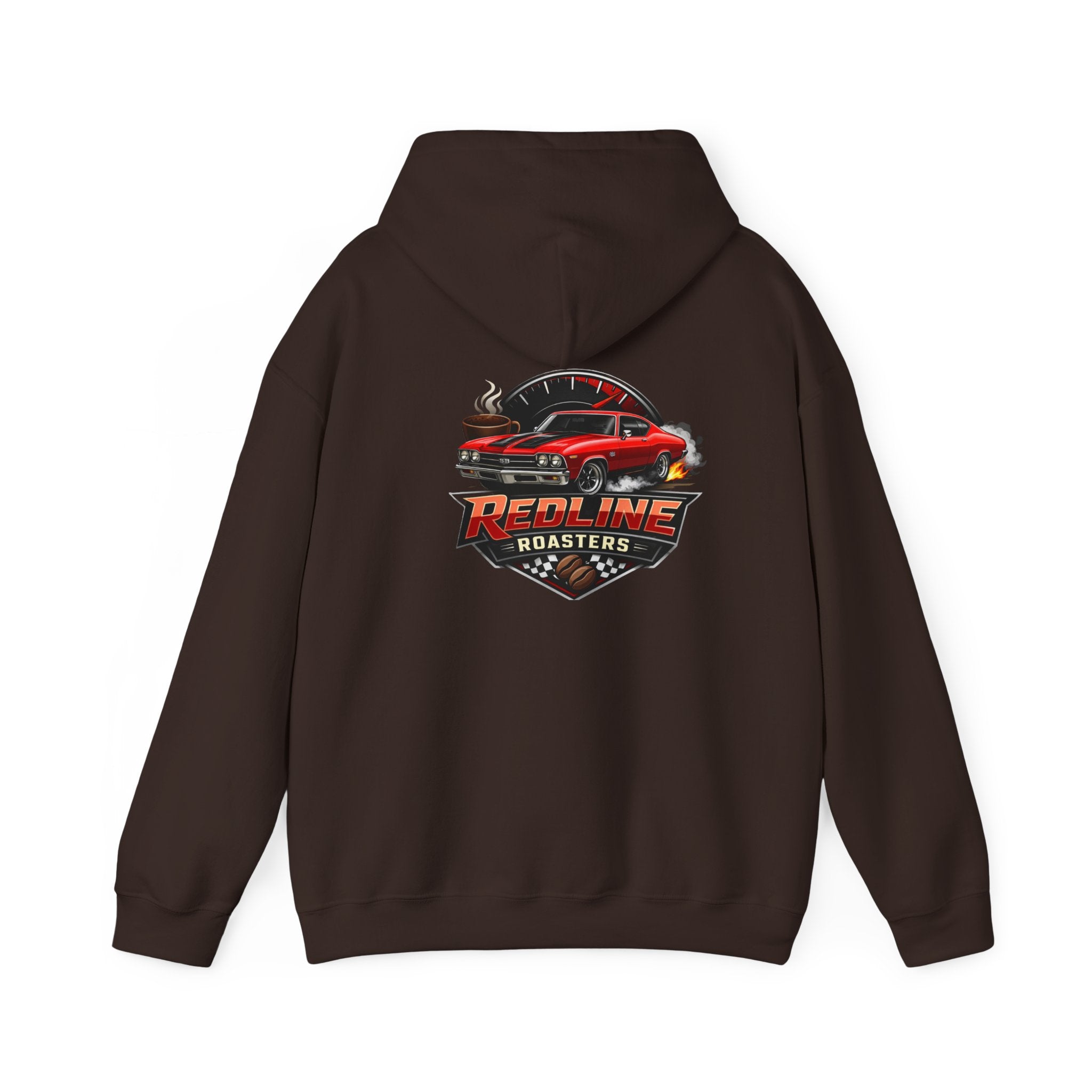 Classic Muscle Car Hoodie — 'Redline Roadsters' Vintage Car Logo Sweatshirt