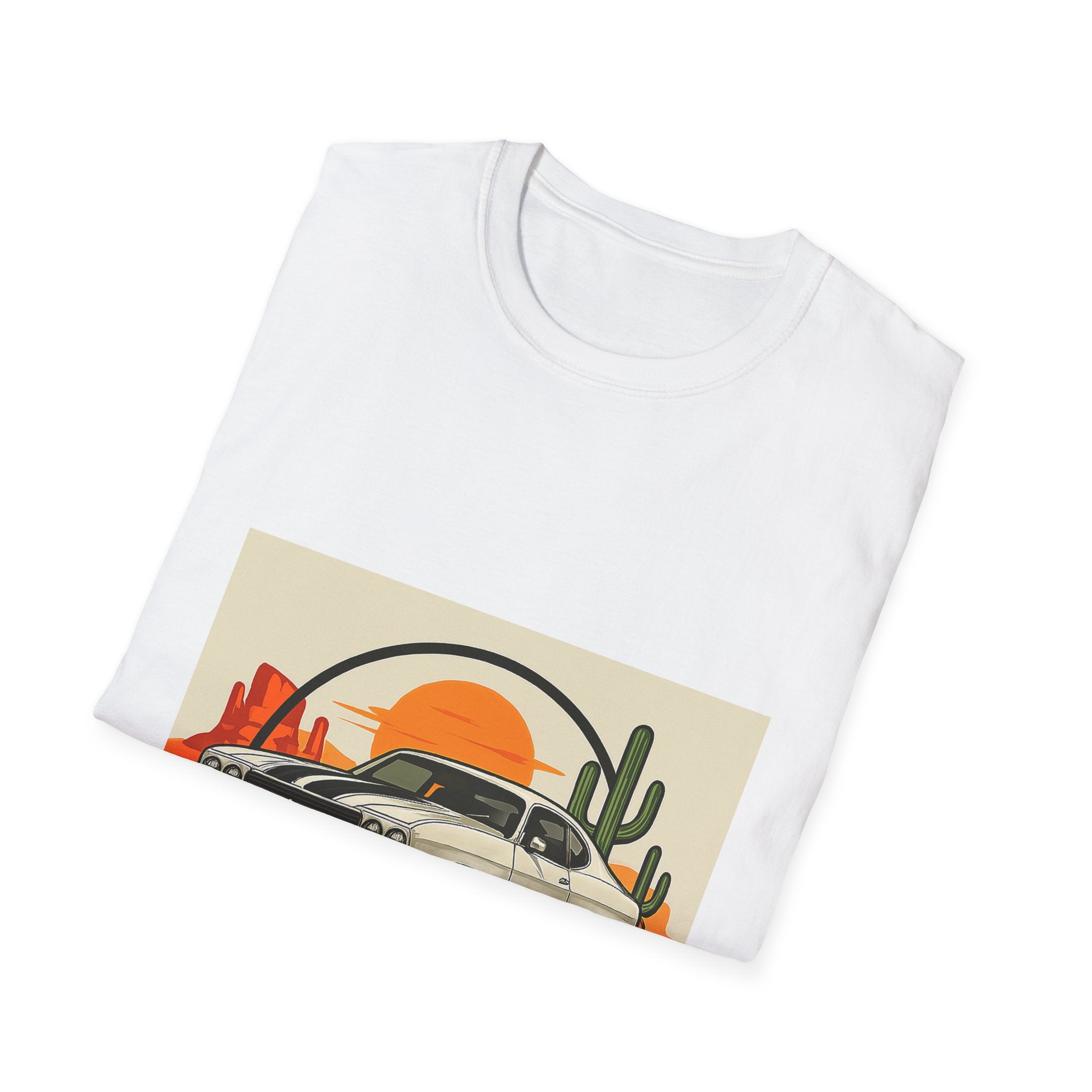 1970 Chevelle Classic Car T-Shirt — Vintage Muscle Car Sunset Design