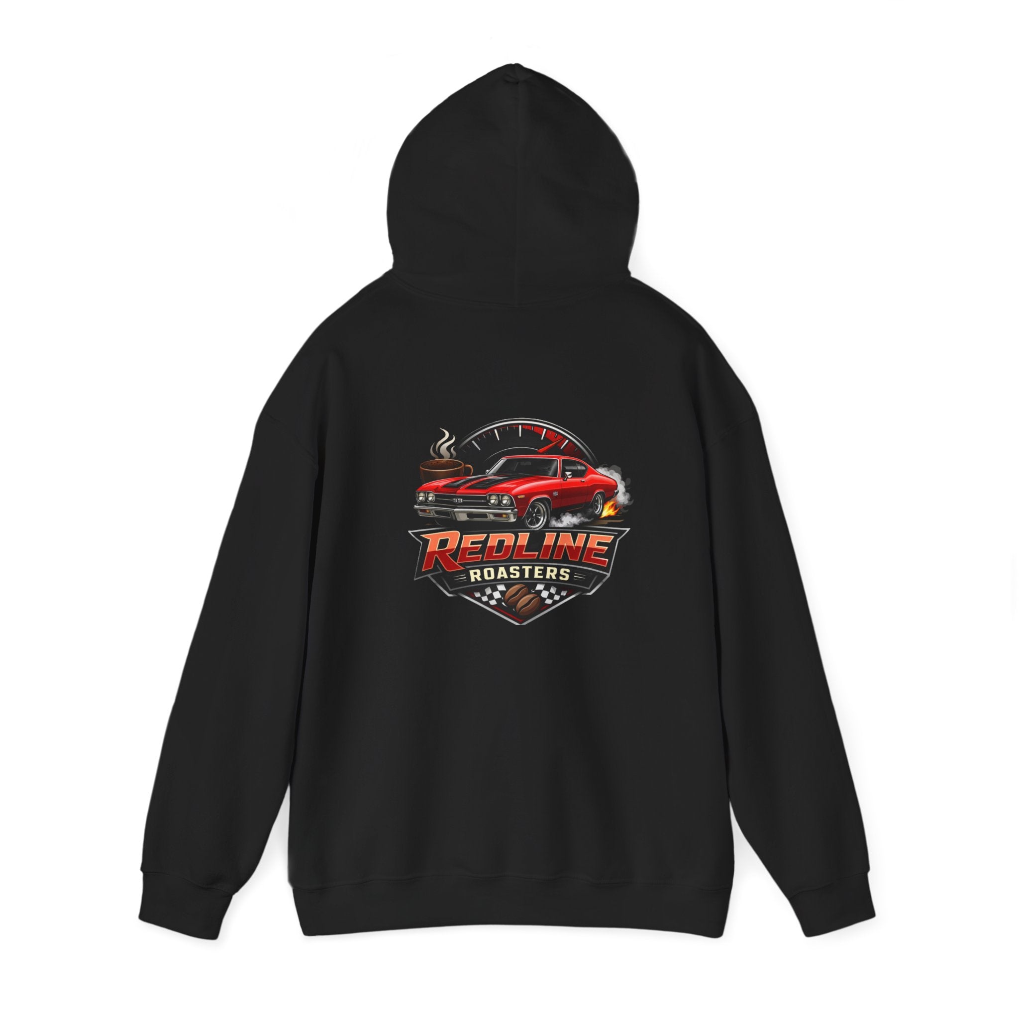 Classic Muscle Car Hoodie — 'Redline Roadsters' Vintage Car Logo Sweatshirt