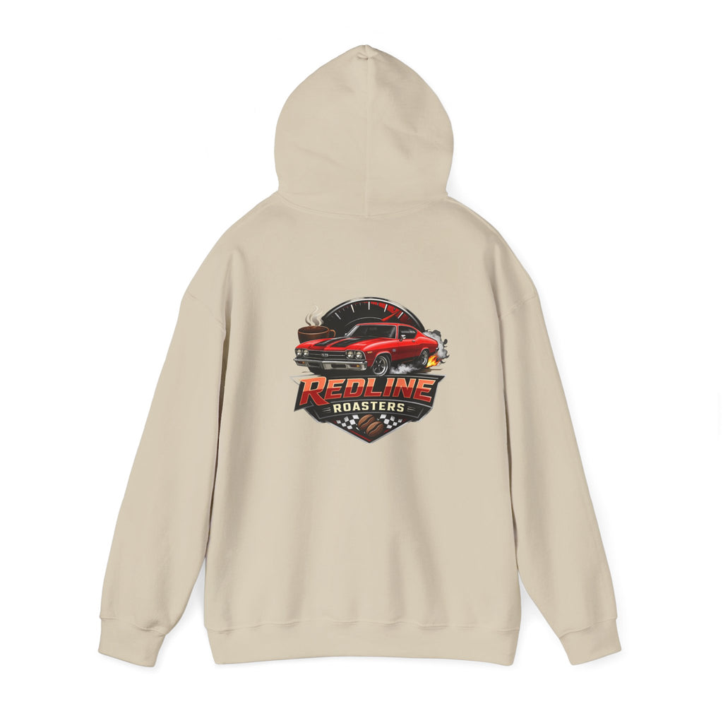 Classic Muscle Car Hoodie — 'Redline Roadsters' Vintage Car Logo Sweatshirt