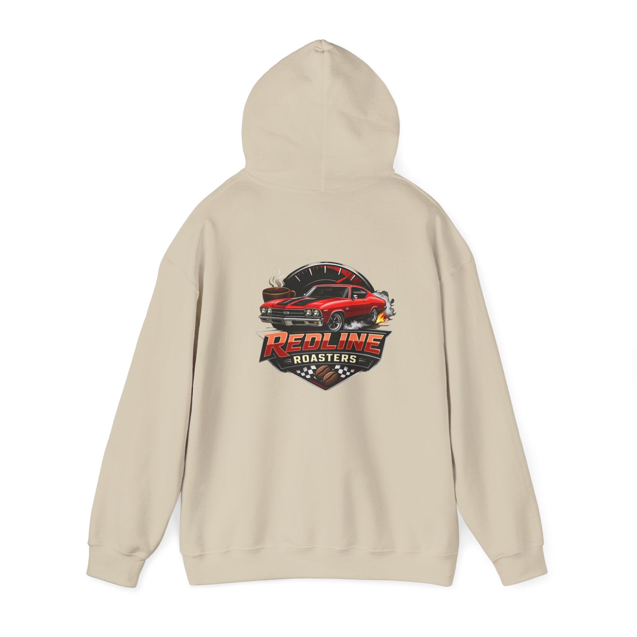 Classic Muscle Car Hoodie — 'Redline Roadsters' Vintage Car Logo Sweatshirt