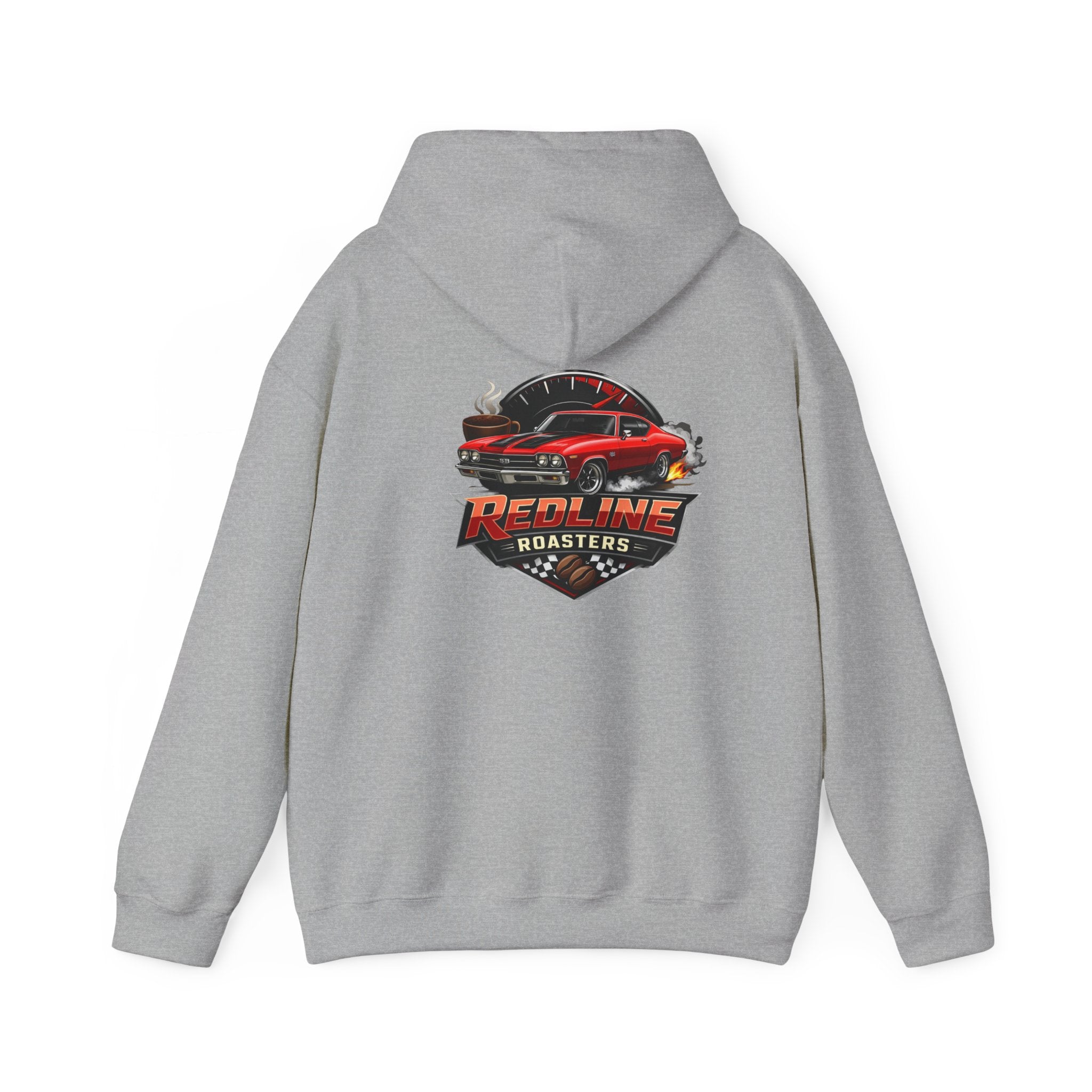 Classic Muscle Car Hoodie — 'Redline Roadsters' Vintage Car Logo Sweatshirt