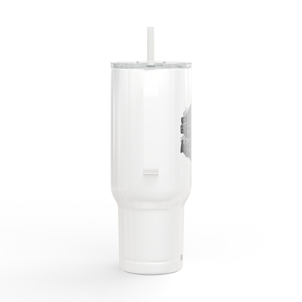 40oz Engraved Insulated Tumbler with Lid — Travel Mug with Handle, Custom Logo Engraving