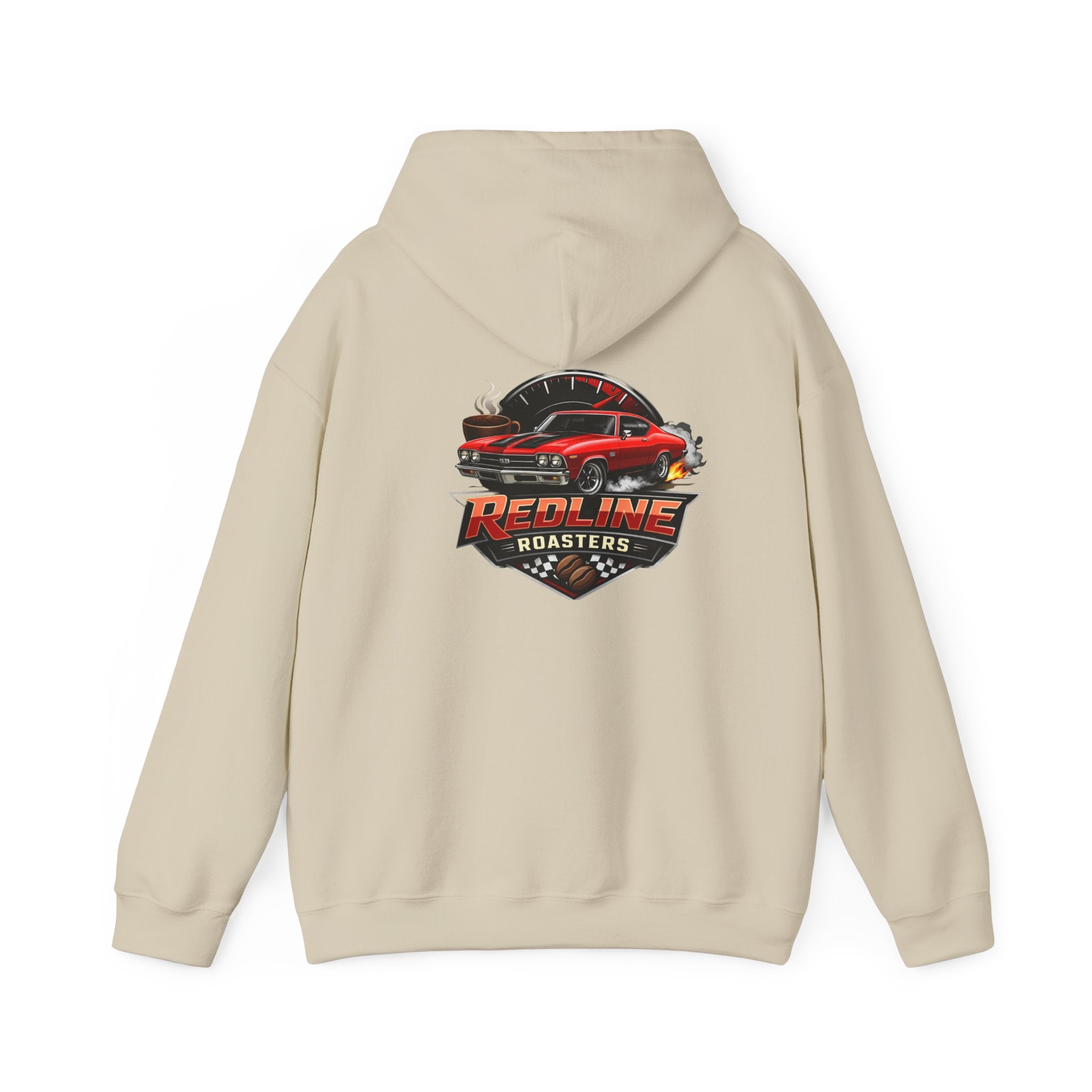 Classic Muscle Car Hoodie — 'Redline Roadsters' Vintage Car Logo Sweatshirt