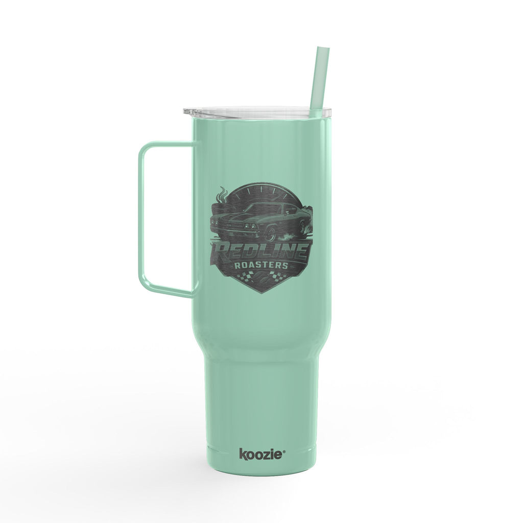 40oz Engraved Insulated Tumbler with Lid — Travel Mug with Handle, Custom Logo Engraving