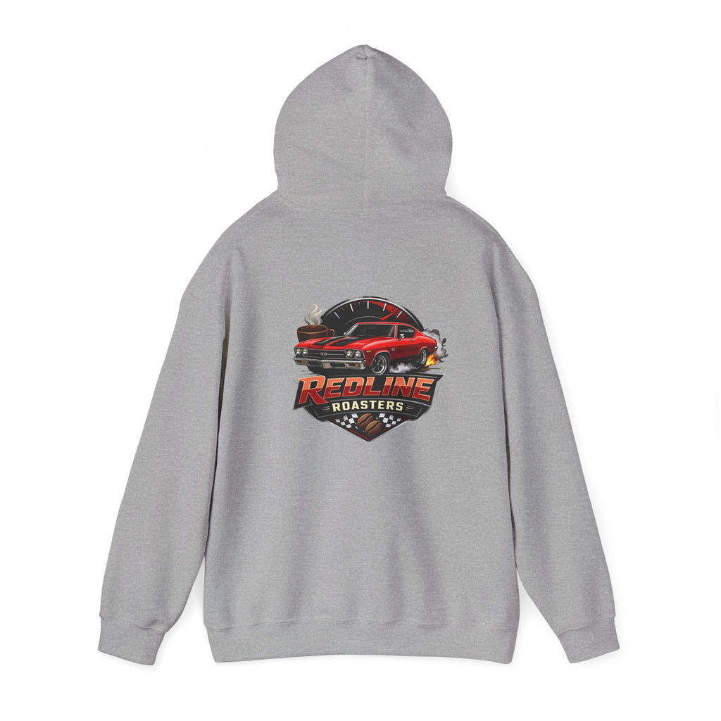 Classic Muscle Car Hoodie — 'Redline Roadsters' Vintage Car Logo Sweatshirt