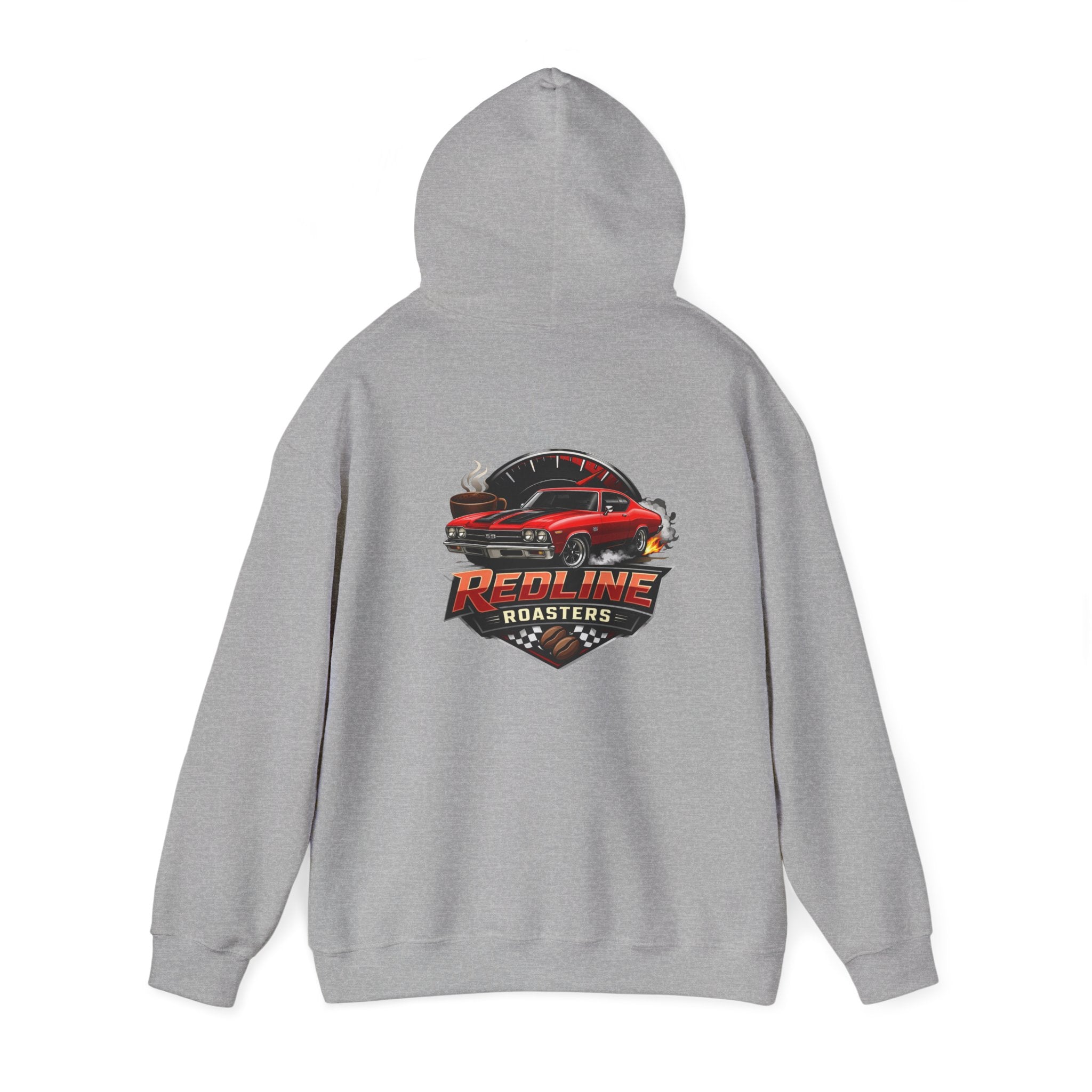 Classic Muscle Car Hoodie — 'Redline Roadsters' Vintage Car Logo Sweatshirt