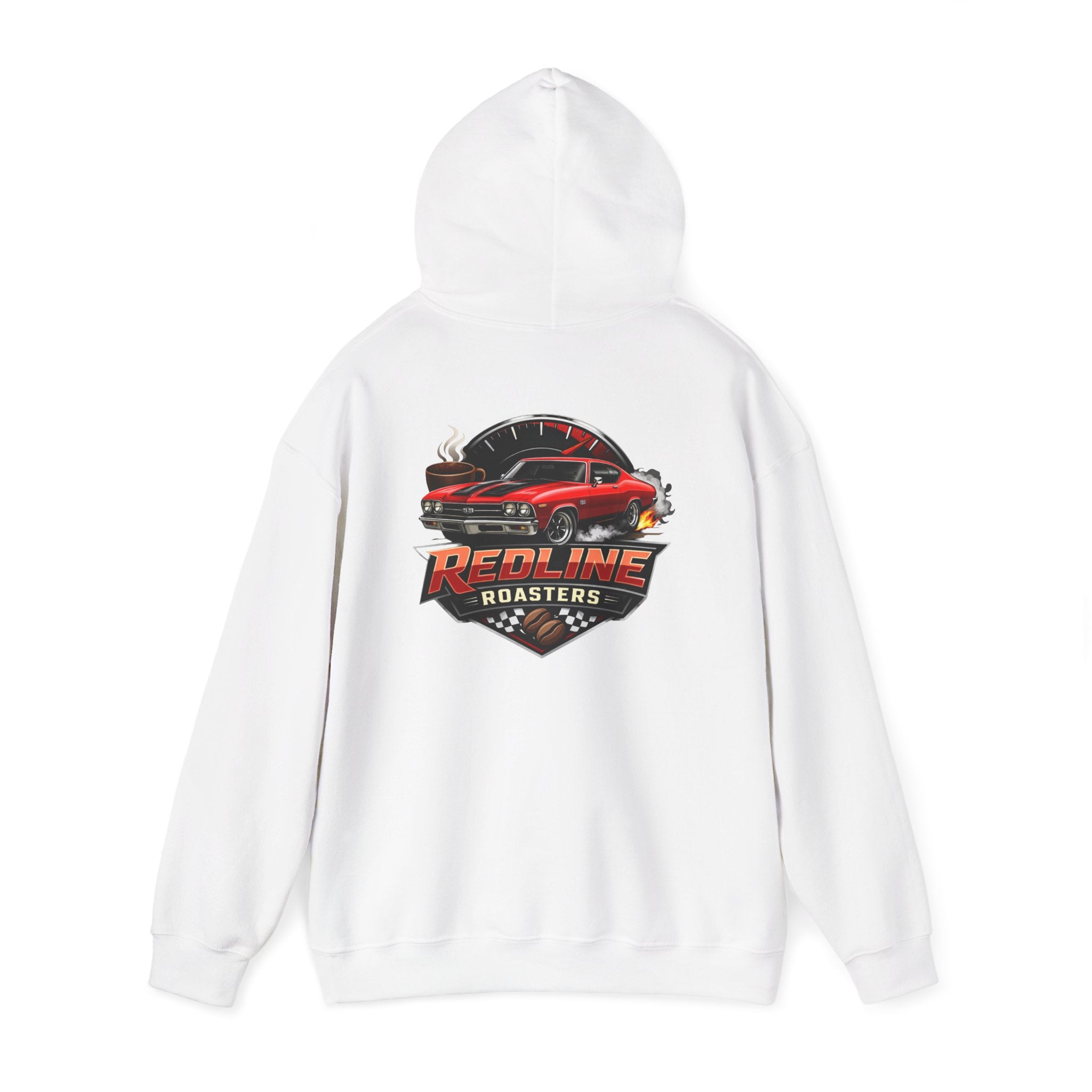 Vintage Car Hoodie — Redline Roasters Classic Hot Rod Sweatshirt